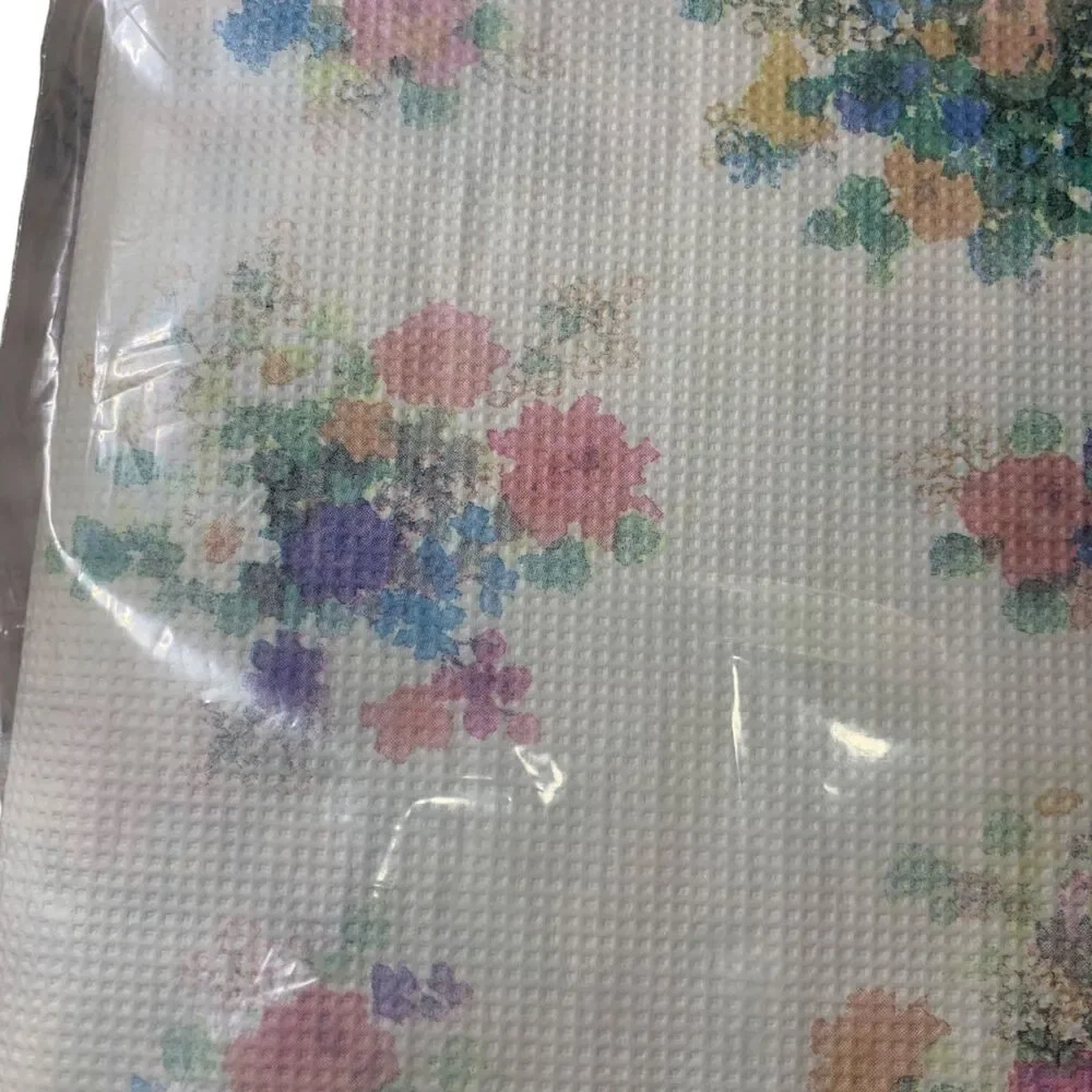 Vintage Contempo Paper Floral Bouquet  Tablecloth Cottagecore Grandmacore NOS